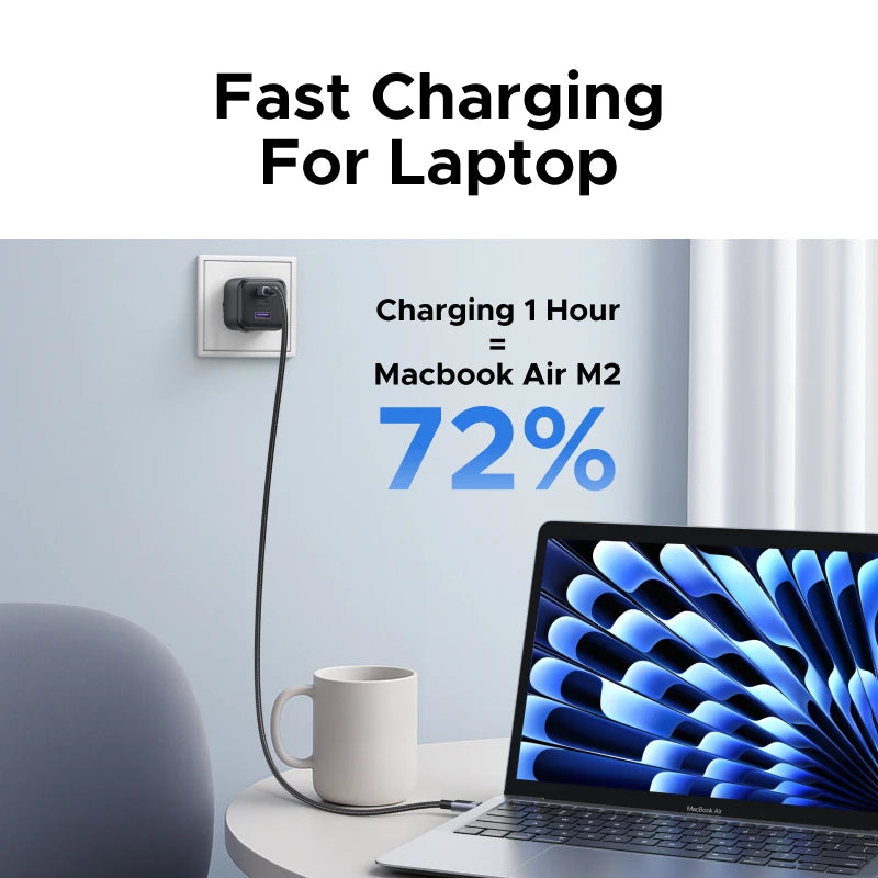 Cargador GaN de carga rápida UGREEN de 45W