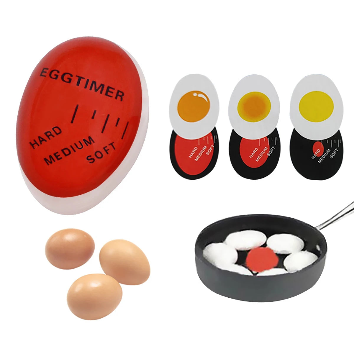 Temporizador para huevos hervidos cambia de color