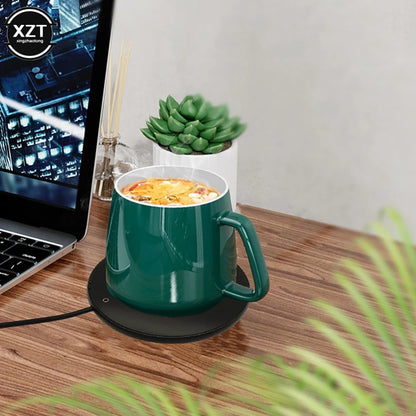 Posavasos calefactor para tazas de café con placa caliente termostática inteligente