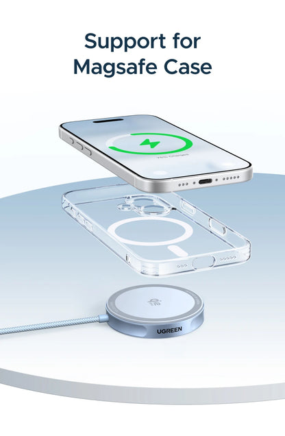 Cargador inalámbrico UGREEN Qi2.2 de carga rápida 25W compatible con iPhone
