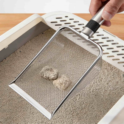 Pala para Arena de Gatos de Aleación de Aluminio y Acero Inoxidable