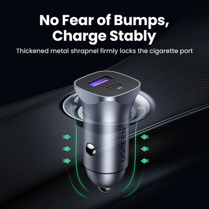 Cargador USB tipo A y C para automóvil de carga rápida compatible con iPhone, Xiaomi, Samsung y Huawei